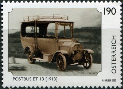 Австрия. 2023. Почтовый автобус ET 13 [1913] (Почтовая марка. MNH OG)