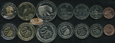 Племя Койота (США). Набор №1 (7 монет. 1 биметалл) 2011