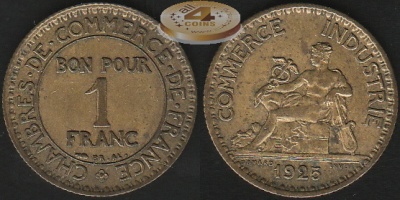 Франция. 1 франк. 1925 (Unc)