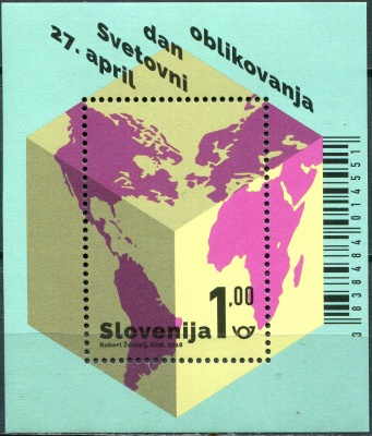 Словения. 2018. Всемирный день дизайна (Почтовый блок. MNH OG)