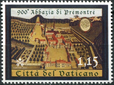 Ватикан. 2021. 900-летие аббатства Премонтре (Почтовая марка. MNH OG)