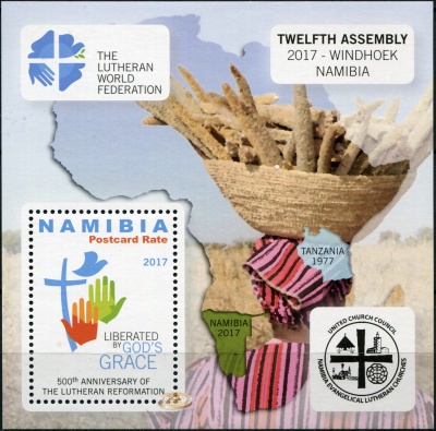 Намибия. 2017. 500 лет Лютеранской реформации (Блок. MNH OG)
