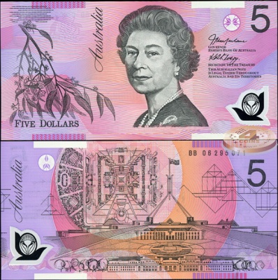 Австралия. 5 долларов (Unc. Пластик) 2006