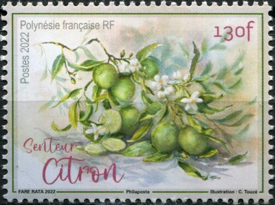 Французская Полинезия. 2022. Лаймы (Почтовая марка. MNH OG)