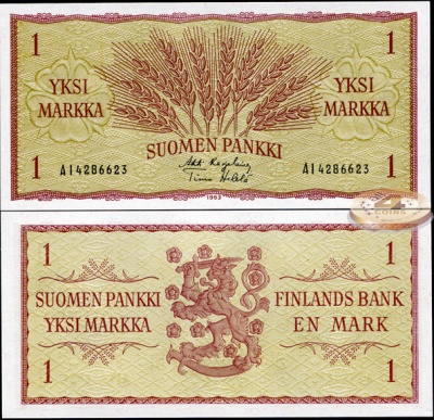Финляндия. 1 марка (Unc) 1963