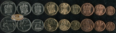 ЮАР. Набор №6 (9 монет) 1997-98
