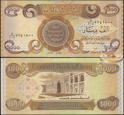 Ирак. 1000 динаров (Unc) 2013