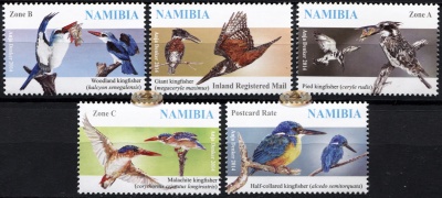 Намибия. 2014. Зимородки (Alcedo) (Серия. MNH OG)