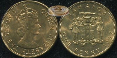 Ямайка. 1 пенни. 1967 (Unc)