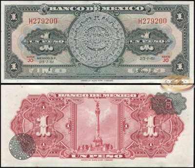 Мексика. 1 песо (Unc) 1961