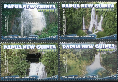 Папуа Новая Гвинея. 2011. Водопады (Серия. MNH OG)