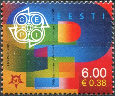 Эстония. 2006. 50-летие выпуска первых марок по программе EUROPA (Почтовая марка. MNH OG)