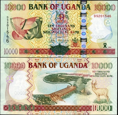 Уганда. 10000 шиллингов (Unc) 2005