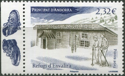 Андорра Французская. 2023. Горная хижина, Энвалира (Почтовая марка. MNH OG)