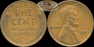 США. 1 цент. 1925 (XF)