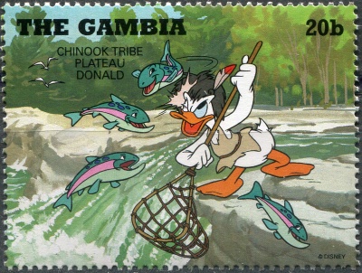 Гамбия. 1995. Племя чинук, плато - Дональд (Почтовая марка. MNH OG)