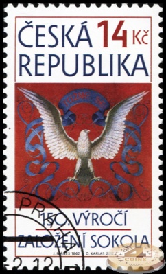 Чехия. 2012. 150 лет создания организации "Сокол" (Почтовая марка. CTO Гашеная)