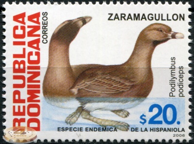 Доминиканская республика. 2006. Каролинская поганка (Почтовая марка. MNH OG)