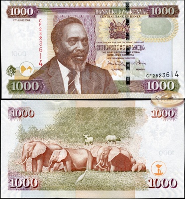 Кения. 1000 шилингов (Unc) 2009