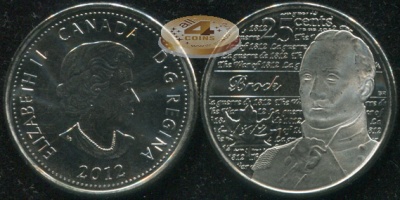 Канада. 25 центов. 2012 (Unc)