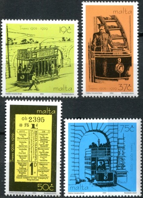 Мальта. 2004. Транспорт. Трамваи (Серия Почтовых марок. MNH OG)