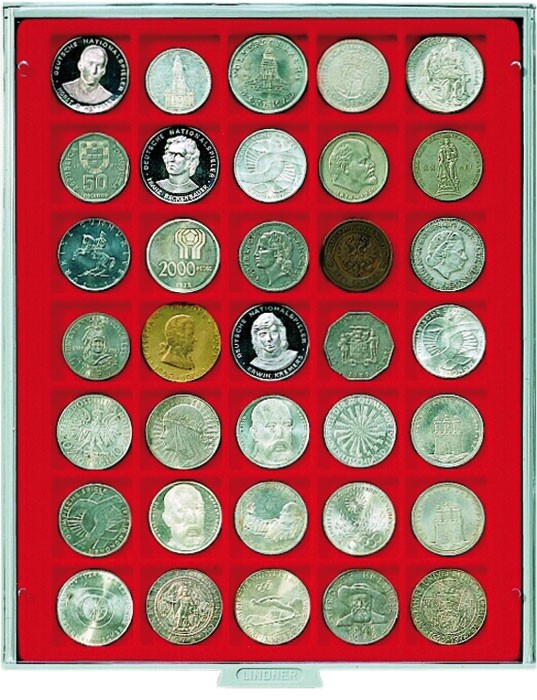 Бокс на 35 ячеек размером 36х36 мм (Lindner)