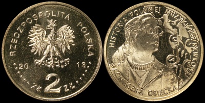 Польша. 2 злотых. 2013 (Unc) Агнешка Осецкая