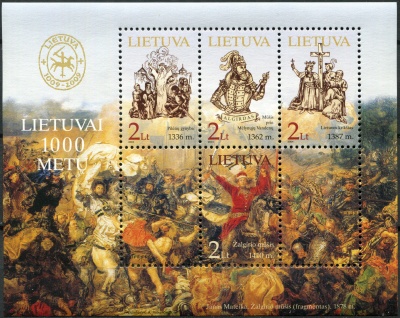 Литва. 2004. 1000-летие Литвы (Почтовый блок. MNH OG)