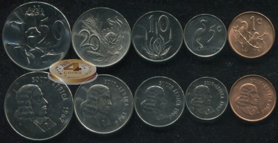 ЮАР. Набор №9 (5 монет) 1966-67