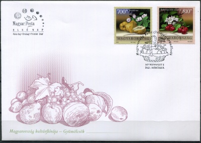 Венгрия. 2023. Венгерские фруктовые сорта (Конверт Первого Дня. Mint)