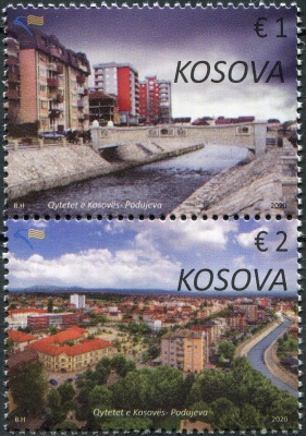 Косово. 2020. Города Косово: Подуево (Сцепка. MNH OG)