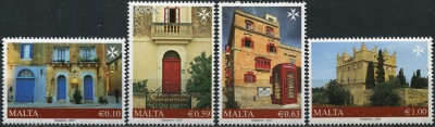 Мальта. 2019. Исторические жилые дома (I) (Серия Почтовых марок. MNH OG)