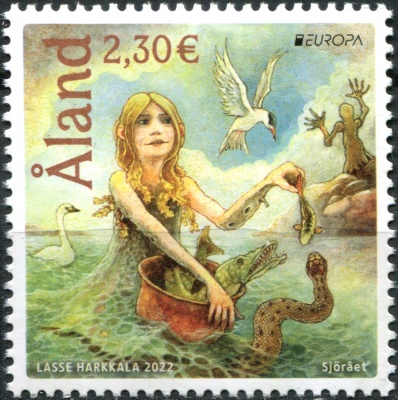 Аландские острова. 2022. Истории и мифы (Почтовая марка. MNH OG)