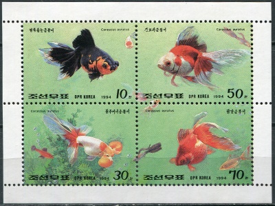 КНДР. 1994. Золотая рыбка (Почтовый блок. MNH OG)