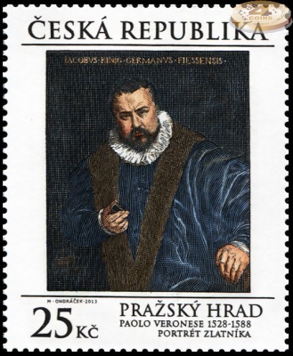 Чехия. 2013. Портрет златника Я. Кёнига. П. Веронезе [1528-1588] (Почтовая марка. MNH OG)