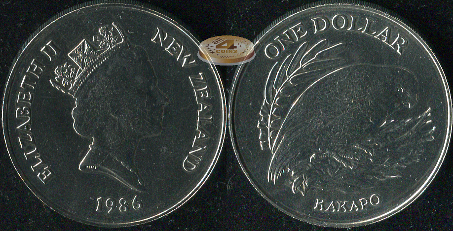 Новая Зеландия. 1 доллар. 1986 (Unc)
