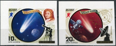 КНДР. 1985. Комета Галлея (Серия Почтовых марок. MNH OG. Неперфорированная)