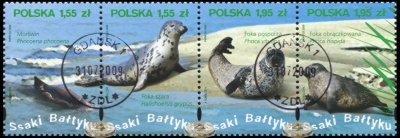 Польша. 2009. Млекопитающие Балтийского моря (Сцепка. CTO Гашеная)