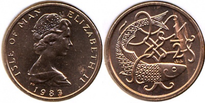 Остров Мэн. 1/2 пенни. 1983