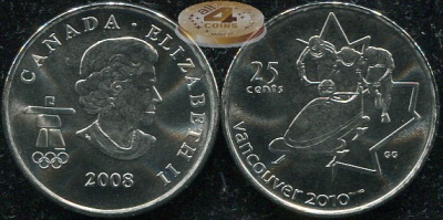 Канада. 25 центов. 2008 (Unc)
