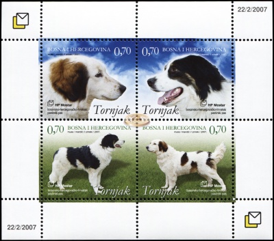 Босния и Герцеговина. 2007. Торньяк. Пастушья собака Хорватской Боснии-Герцеговины (М. лист. MNH OG)
