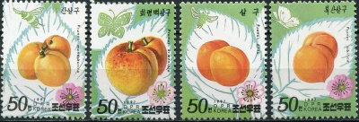 КНДР. 1997. Абрикосы (Серия Почтовых марок. MNH OG)