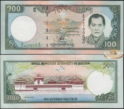 Бутан. 100 нгултрум (Unc) 2000