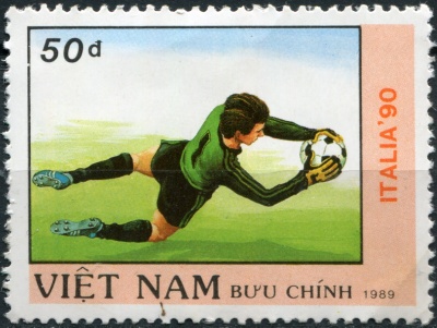 Вьетнам. 1989. Чемпионат мира по футболу 1990, Италия (Почтовая марка. MNH OG)