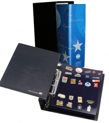 Альбом EURO Compact для значков (пинов). В шубере. С 5 листами (SAFE)