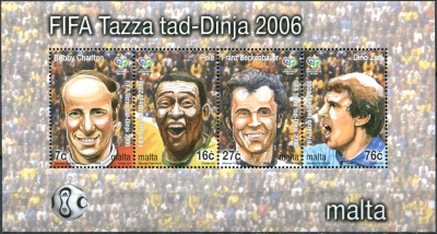 Мальта. 2006. Чемпионат мира по футболу 2006 - Германия (Малый лист. MNH OG)