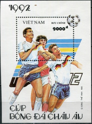 Вьетнам. 1992. Чемпионат Европы по футболу, Швеция (Блок. MNH OG)