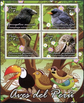 Перу. 2014. Птицы Перу (Блок. MNH OG)