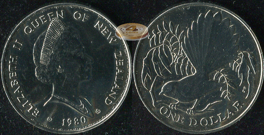 Новая Зеландия. 1 доллар. 1980 (Unc)