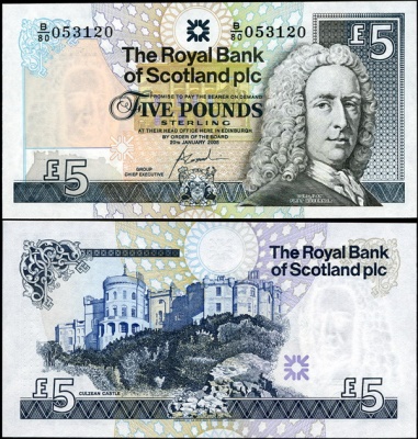 Шотландия. 5 фунтов (Unc) 2005